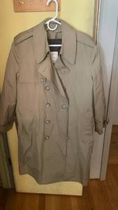lot 1973 image: Mens London fog trench coat size no size listed, but likely large