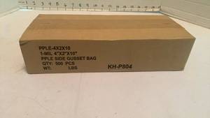 lot 2020 image: PPLE Side Gusset Bag 1-MIL 4x2x10 500 PCS PPLE-4X2X10