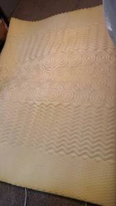 lot 2040 image: Foam Mattress Topper with Contoured Surface Pattern 72 X51