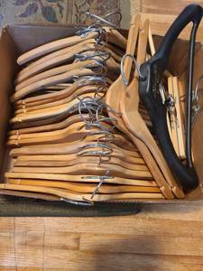 lot 2104 image: Wooden hangers