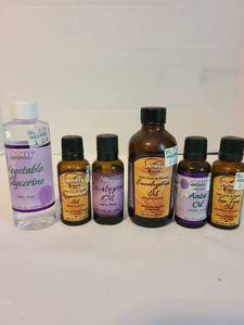 lot 2125 image: Aromatic oils, tea tree, peppermint, eucalyptus, anise, vegetable glycerine