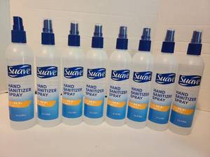 lot 2128 image: Suave hand sanitizer spray, 8 bottles