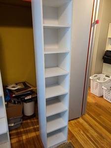 lot 2173 image: White shelving, 71x13x10