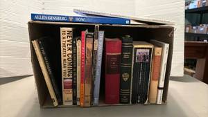 lot 2214 image: Books including War and Peace and Ginsbergs Howl
