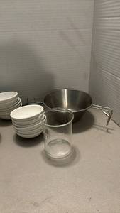 lot 2228 image: Miscellaneous Lot Bowls, shot glass, beaker and more