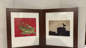 lot 2237 image: Two framed prints.  Each is 16 12 x 13 12