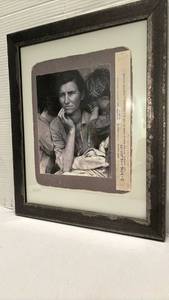 lot 2238 image: Iconic Dorothea Lange Black and White Photograph Framed LC-USF34-9658-C