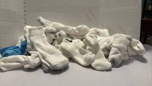 lot 2240 image: Lot of White Socks
