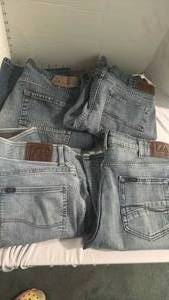 lot 2383 image: Lee and Nautica mens jeans 34x30