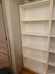lot 2507 image: White shelves, 69x27x10, matches lot 2508
