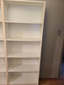 lot 2508 image: White shelves, 69x27x10, matches lot 2507