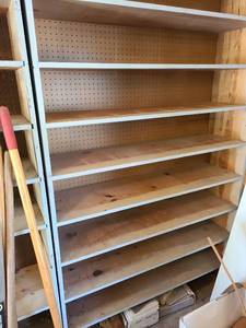 lot 4011 image: Shelves, 88x49x13.5, not including tile pieces on floor