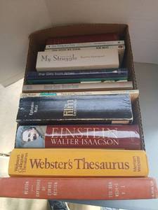 lot 4210 image: Lot of  Books Mixed Titles Includes Websters Thesaurus Einstein My Struggle