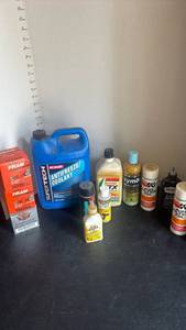 lot 4402 image: Automotive Fluids and Filters Lot - Coolant, Oil, and Additives