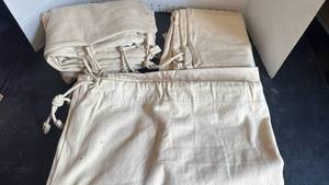 lot 4430 image: Large Canvas Drawstring Bags