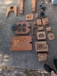 lot 4514 image: Industrial foundry molds clay and wood
