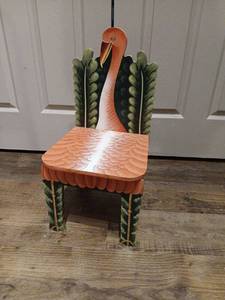lot 1205 image: Flamigo childrens  Chair 24inches tall