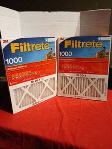 lot 1208 image: 3M Filtrete 1000 Allergen Defense 16x20x1 Air Filter 2-Pack