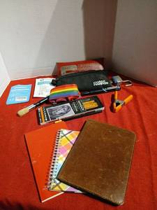 lot 1217 image: Office supplies Lot  Charcoal Pencils Markers notebooks