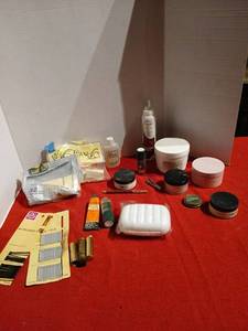 lot 1222 image: Cosmetics Lot Revlon Steins Bobby Pins Sponges Makeup