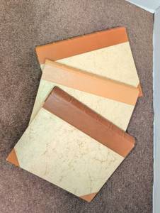 lot 3058 image: Blank Page Bound Albums with Marbled Covers and Spine Binding Lot of 3