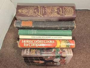 lot 3080 image: Cookbook Lot 6 Books Helen Corbitt Gourmet Scoop Kennedy Picayune