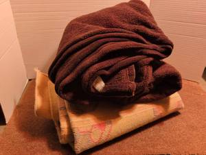 lot 3001 image: Blanket and 68x48 wool rug. In basement