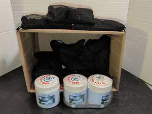 lot 3022 image: ClearAir Fresh & Clean Odor Absorbing Gel 15 oz and activated charcoal aquarium pellets