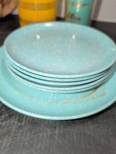 lot 3036 image: Branchell Melmac Dishes & Drinkware Mixed Lot Plates Cups