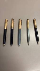lot 993 image: Parker pens and pencils - 3 fountain and 2 pencils