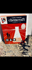 lot 1244 image: Lionel-Porter Chemcraft Chemistry Lab Kit Box  with Microscope