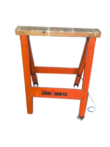 lot 3128 image: 4 qty ron Horse sawhorses in basement