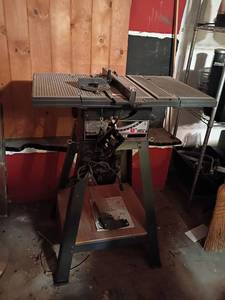 lot 3301 image: Craftsman 8in Direct Drive Table Saw.  Needs wiring work.  See pictures.   Located in basement