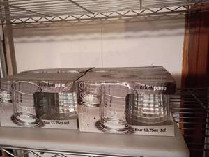 lot 3304 image: NEW. 8 Circleware Windowpane glasses.  13.75oz.