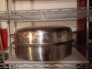 lot 3305 image: Stainless Steel Roaster Pan with Lid