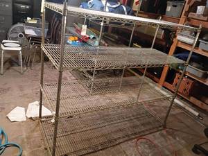 lot 3318 image: Wire Shelf. 54 x 60 x 24.   Located in basement.   Winner of this item will need to make a later time for pickup