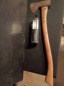 lot 3332 image: Axe and Flashlight