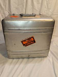 lot 3410 image: Halliburton aluminum 17x18x12 case unlocked. No keys