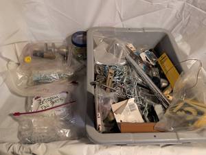lot 3437 image: Mixed Hardware Lot with Assorted Fasteners