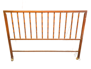 lot 3444 image: 53wx37h metal headboard in basement.