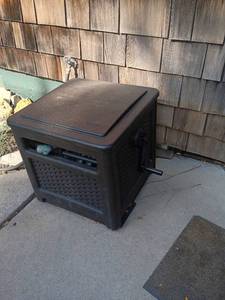 lot 5003 image: Hose Reel with Hose.  20 x 21 x 21