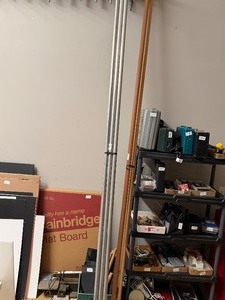 lot 1387 image: 3 aluminum poles 12ft x 1.5 in wide