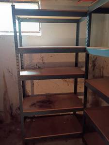 lot 3208 image: Metal Shelves.  Located in basement.  6ft. X 37 X 20