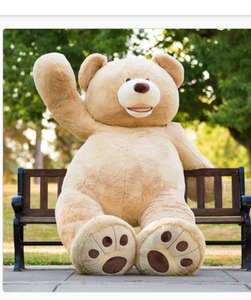 lot 52 image: $299 Hugfun 93 Plush Bear, Blonde HUGE