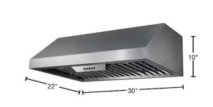 lot 219 image: $399 The Duro Corporation NXR-EH3019 is a 30-inch professional-style under-cabinet range hood featuring an 800 CFM centrifugal blower and dishwasher-safe stainless steel baffle filters