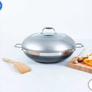 lot 4000 image: HexClad Hybrid 14 Wok with Lid