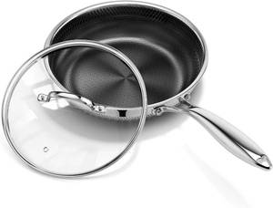 lot 4022 image: Innerwell 8 Inch Nonstick Frying Pan with Lid, Induction & Oven Safe