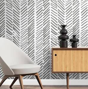 lot 9069 image: Guvana 17.7 118 Dark Grey Wallpaper Modern Line Peel and Stick Wallpaper Striped Removable Contact Paper Gray Self Adhesive Wall Paper for Livingroom Bedroom Wall Decor