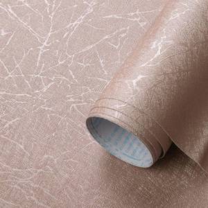 lot 9082 image: GloryTik Pink Silk Peel and Stick Wallpaper Textured Contact Paper Self Adhesive Removable Thicken Wall Paper for Bedroom Walls Cabinet Decoration Vinyl Rolls 17.3X118