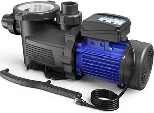 lot 142282 image: Retails for $298 AQUASTRONG InAbove Ground Pool Pump, High Flow (with Timer, 3HP, 9350 GPH, 115V)